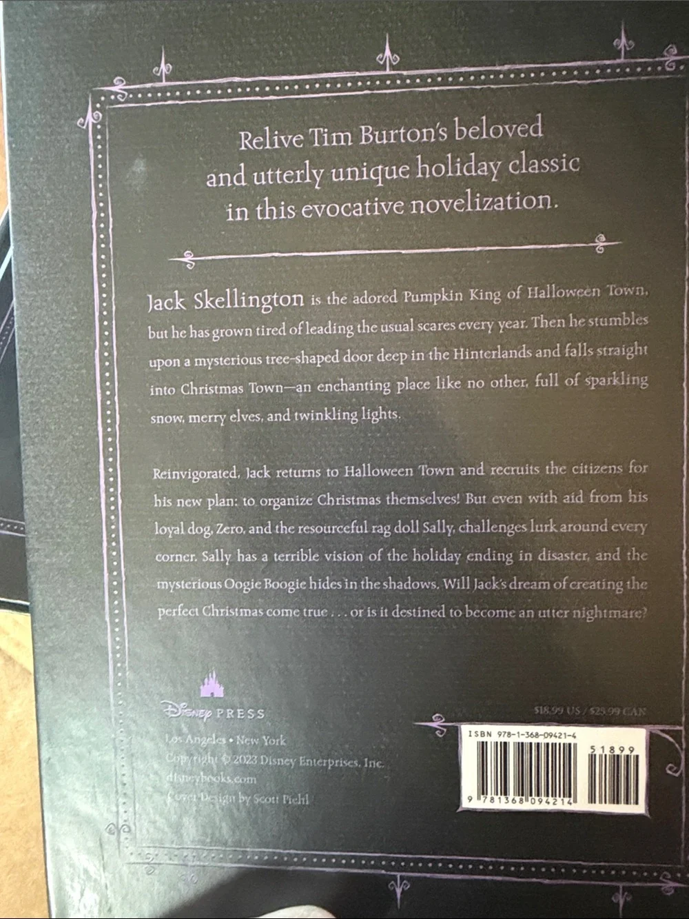 Disney Hardcover Novelization - Black & Purple Cover